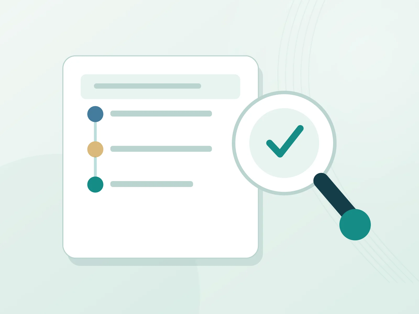 Illustration of workflow evidence being reviewed