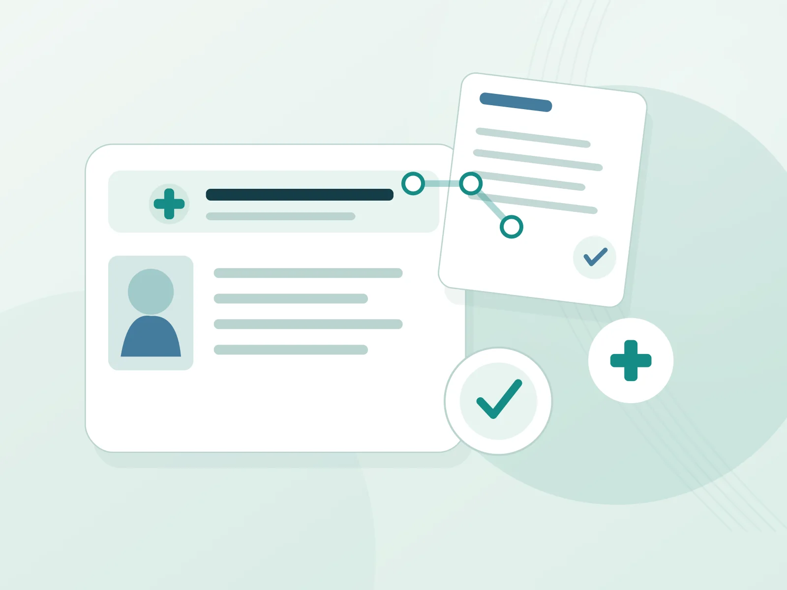 Illustration of provider credentialing documents and verification checkpoints