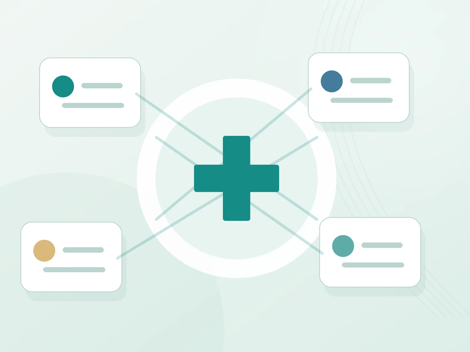Illustration connecting the main revenue-cycle service workflows